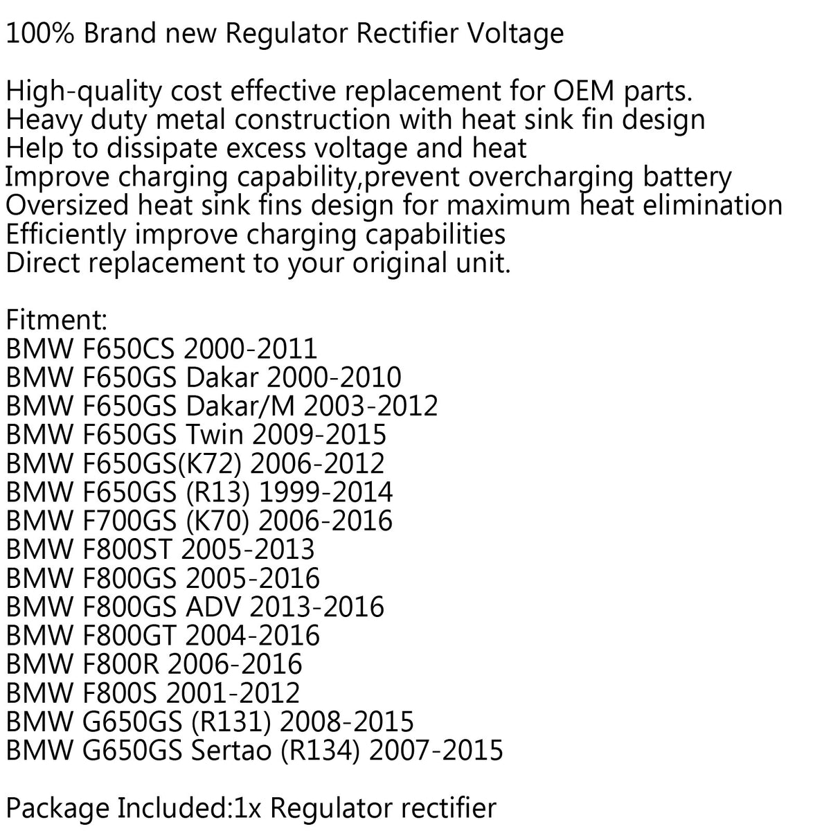 BMW F650GS R13 1999-2014 Regulator Rectifier