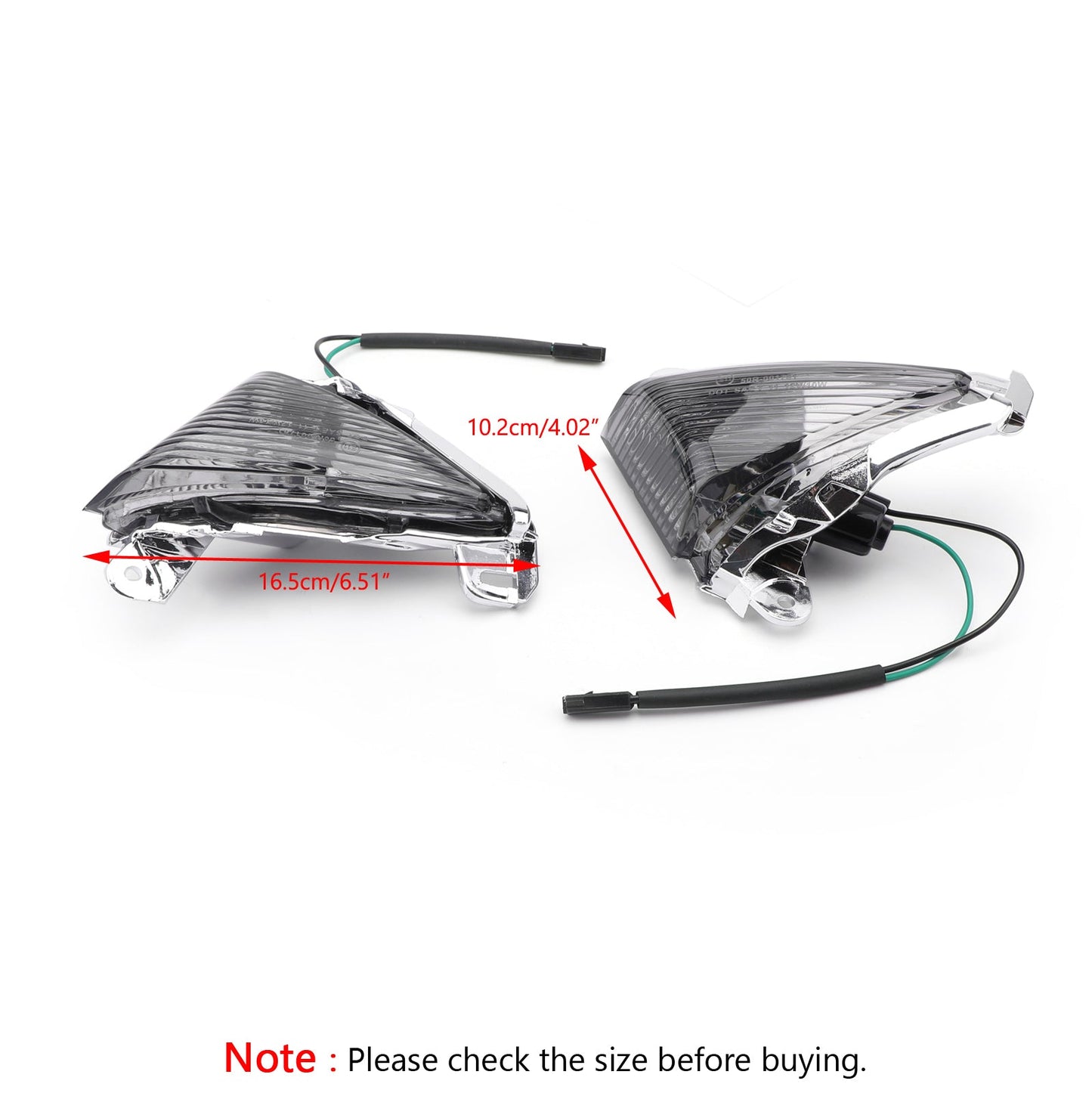 Front Turn Signals Lens Fit For Kawasaki ZX14R 2006-2010 ZX10R 2006-2007 Ninja 650F 2006-2008 Smoke Champoo