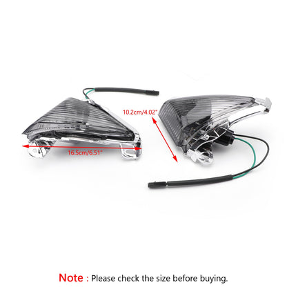 Front Turn Signals Lens Fit For Kawasaki ZX14R 2006-2010 ZX10R 2006-2007 Ninja 650F 2006-2008 Smoke Champoo