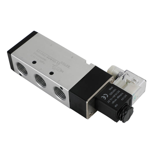 4V310-10 DC 12V 2 Position 5 Way PT 1/2" Pneumatic Electric Solenoid Air Valve
