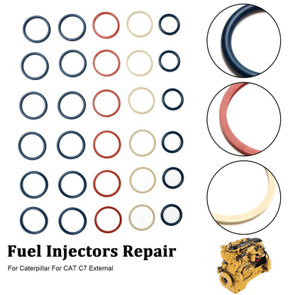 Caterpillar C7 Fit CAT C7 External 6PCS Fuel Injectors Seal O-Ring Kit