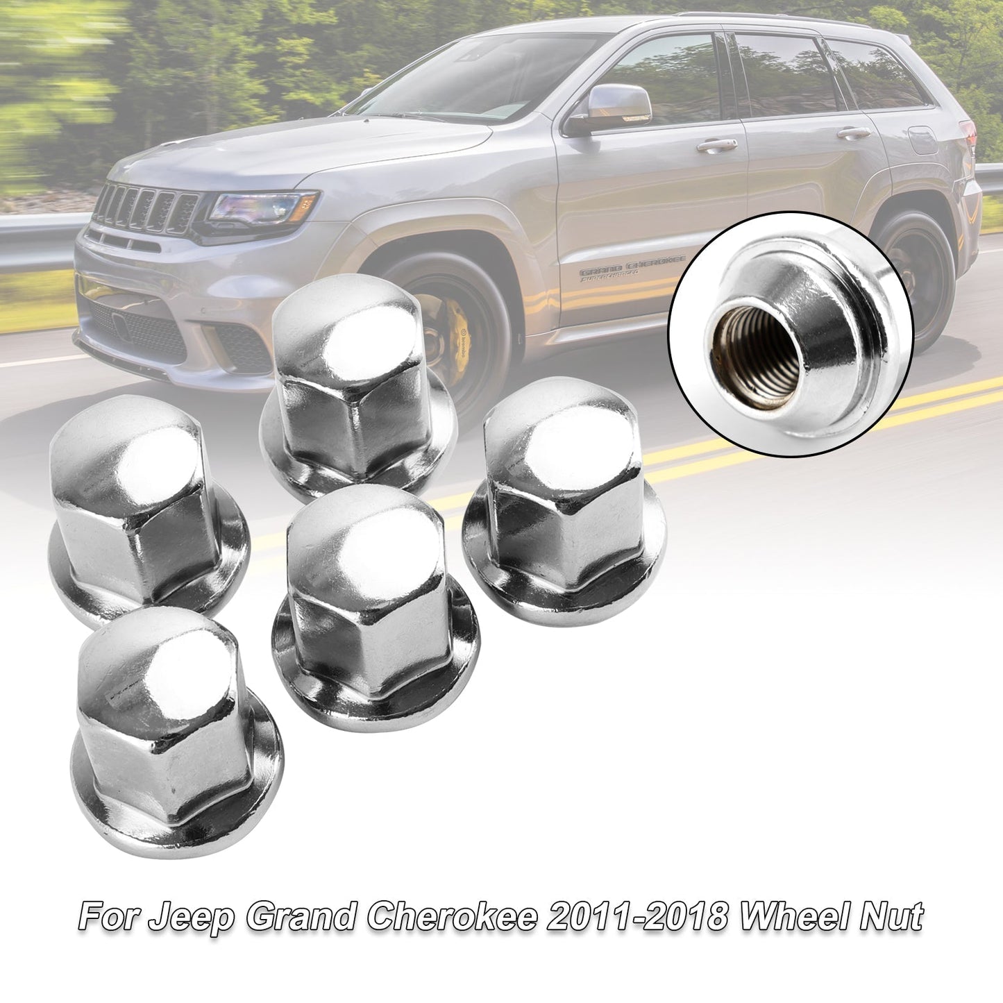 2018-2019 Jeep Wrangler JL 5PCS Lug Nuts 14x1.5 06509422AA 6509422AA