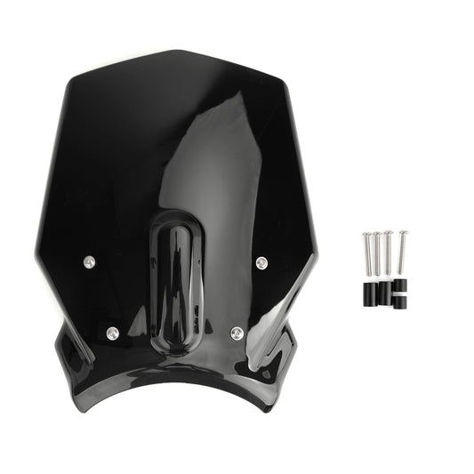 ABS Plastic Motorcycle Windshield Windscreen for Honda CB125R CB300R 2018-2019 Black