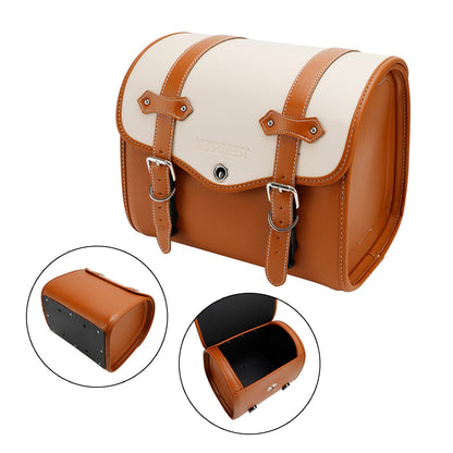 Saddlebag Side Storage Tail Bag Universal Color Matching Pu For Motorcycle