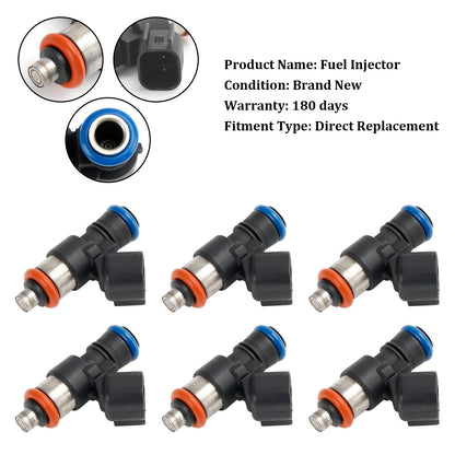 2013-2016 Lincoln MKS MKZ 3.7L 6PCS Fuel Injector 0280158191