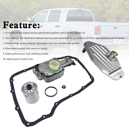 2008-2010 JEEP WRANGLER UNLIMITED L4 2.2L 2.8L 5-45RFE Solenoid Block 4WD Filter Kit 68002342AD 68002342AF