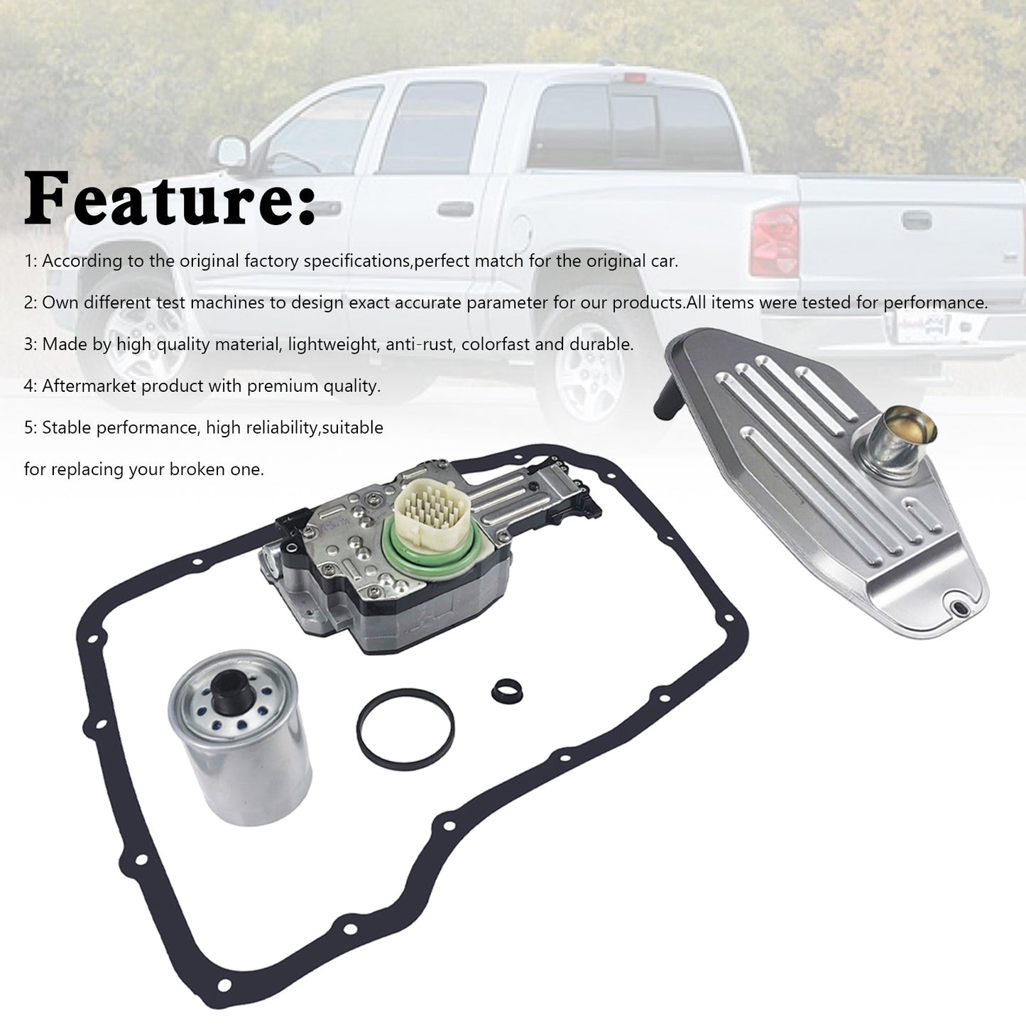 2006-2018 JEEP WRANGLER L4 2.8L 5-45RFE Solenoid Block 4WD Filter Kit 68002342AD 68002342AF