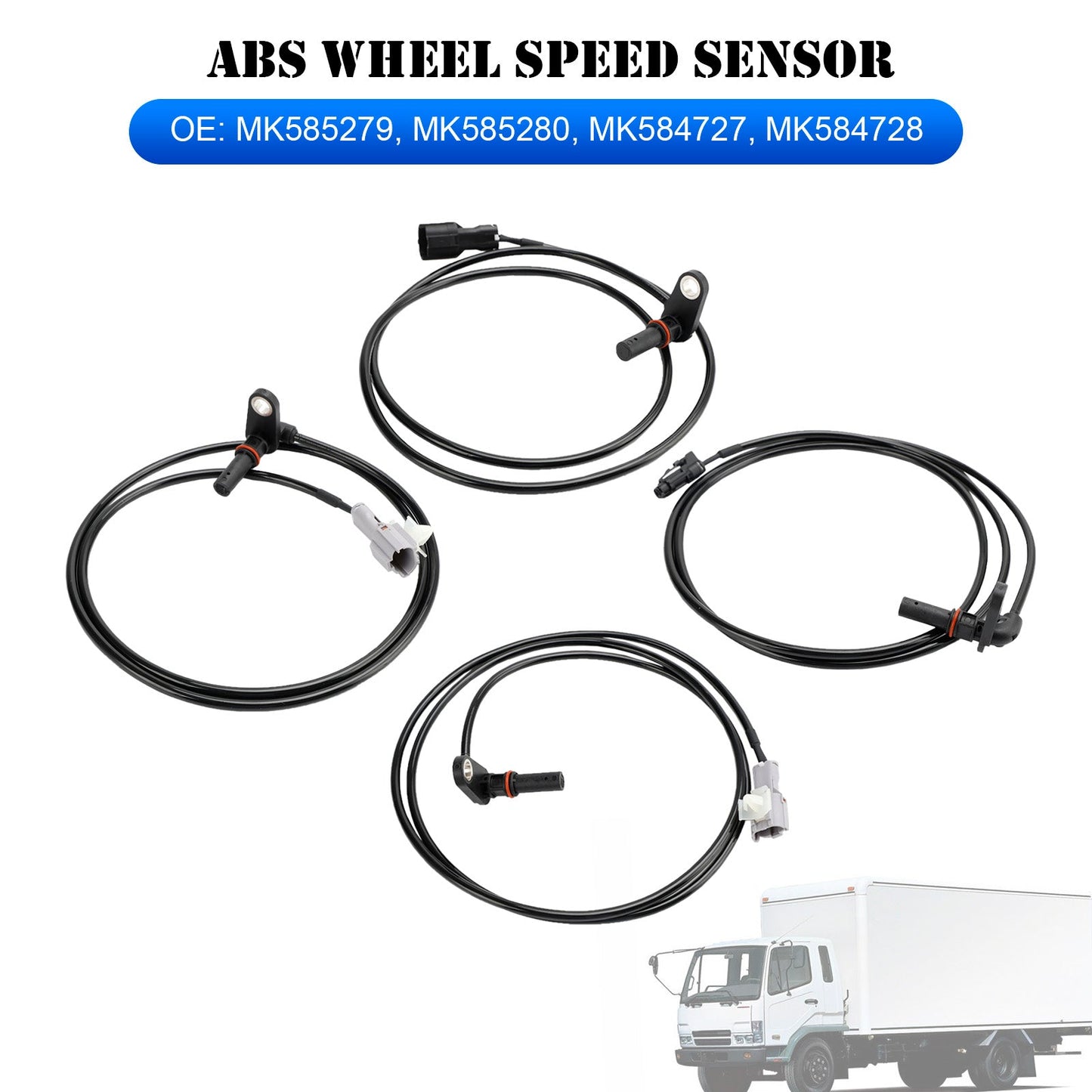 Mitsubishi Fuso Canter Presti 3.0 4X Front Rear Left Right ABS Wheel Speed Sensor 0265008709 0265008710 0265008644 0265008643