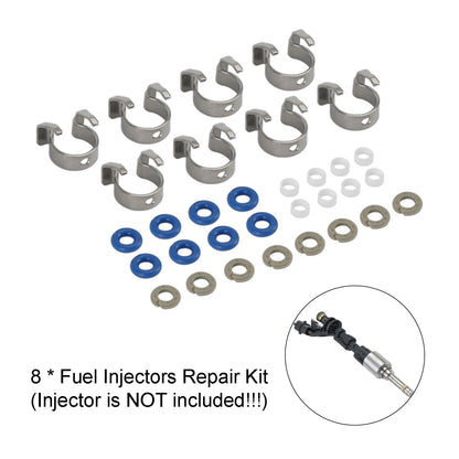 8PCS Fuel Injectors Repair Seal Kit 0261500105 FJ1161 Jaguar/Range Rover 5.0L V8
