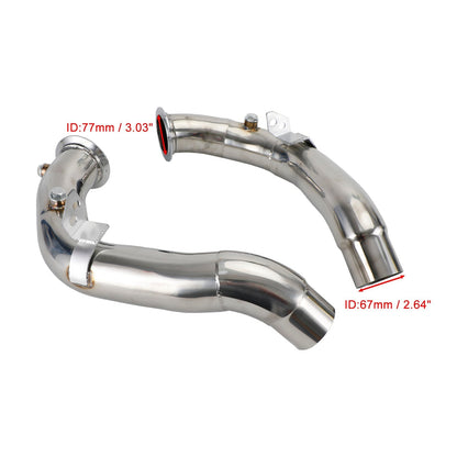 2011-2018 BMW M6 Gran Coupe F06 with S63 Motor 3" Exhaust Catless Downpipes Stainless Steel