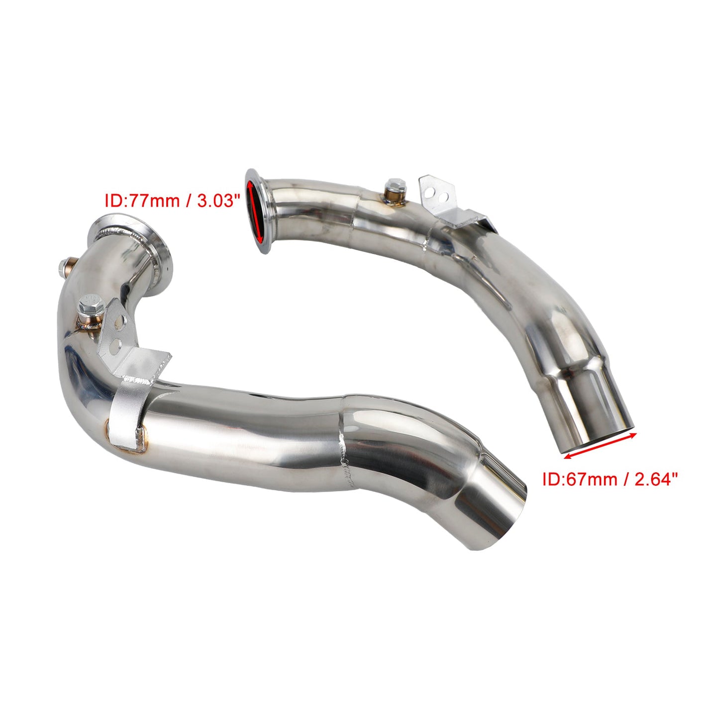 3" Exhaust Catless Downpipes for BMW S63 F10/F12 M5 & M6 2011-2018 Stainless Steel