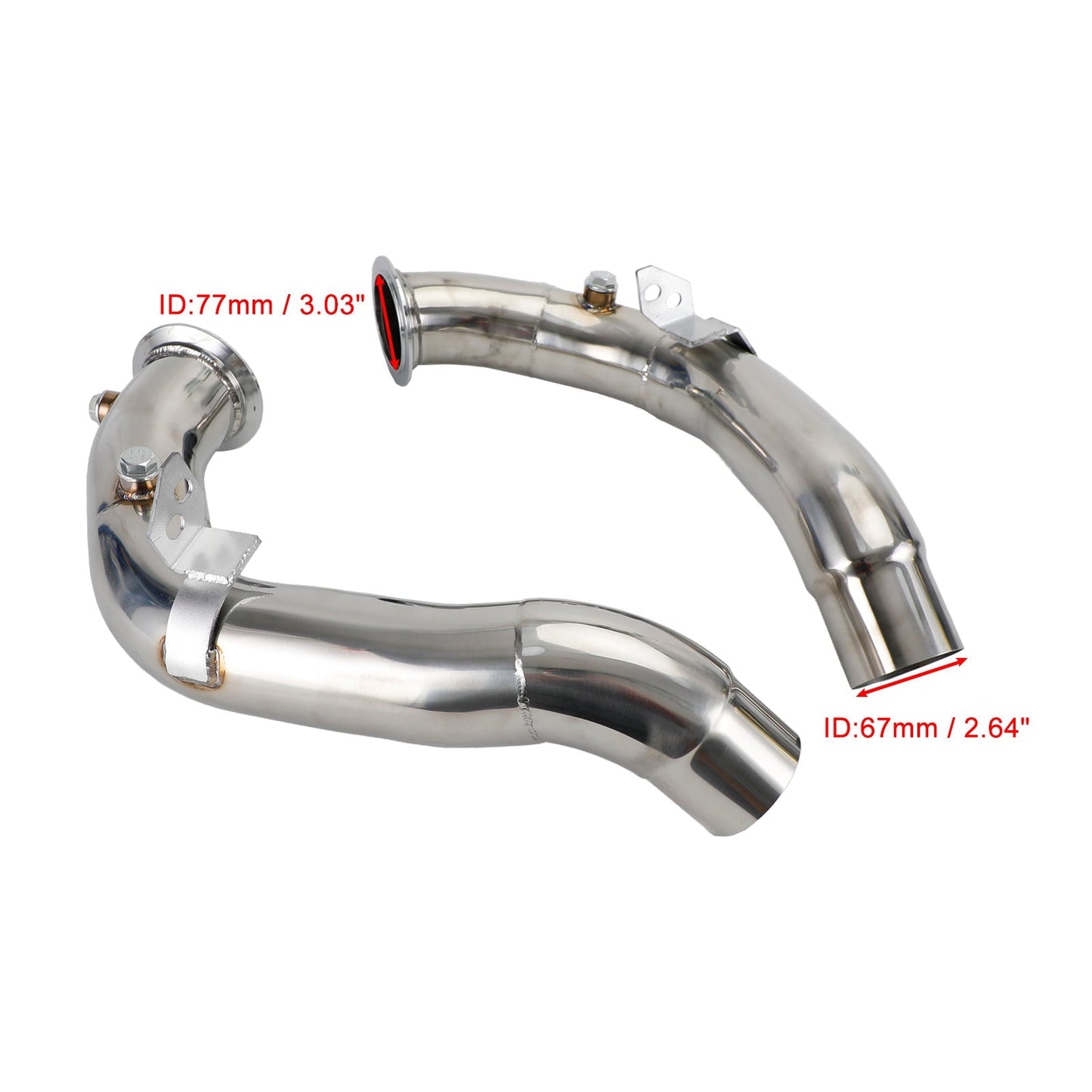 2011-2018 BMW M5 F10/F12 with S63 Motor 3" Exhaust Catless Downpipes Stainless Steel