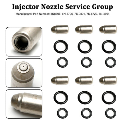 Caterpillar 3304 3306 D330C D333C 6PCS Injectors Nozzle Service Group 8N8796 7S-9891 7S-8722 8N-4694
