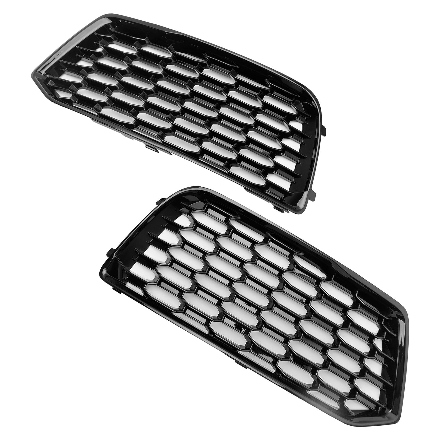 Audi Q5 Standard 2018-2022 2PCS Front Bumper Cover Grill Honeycomb Mesh Black Grille