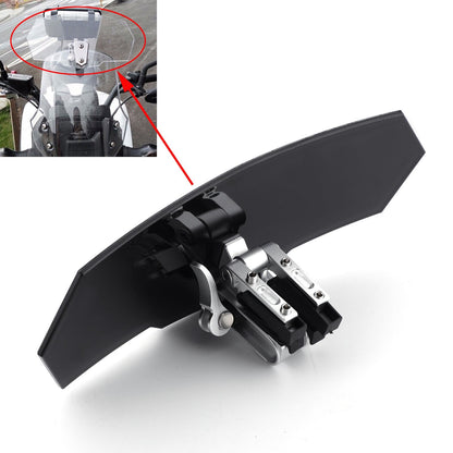 Honda Yamaha Suzuki Adjustable Windshield Extension Deflector Black