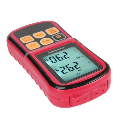 Digital Dual Channel Thermometer With 2 K-Type Thermocouple Sensor Tester