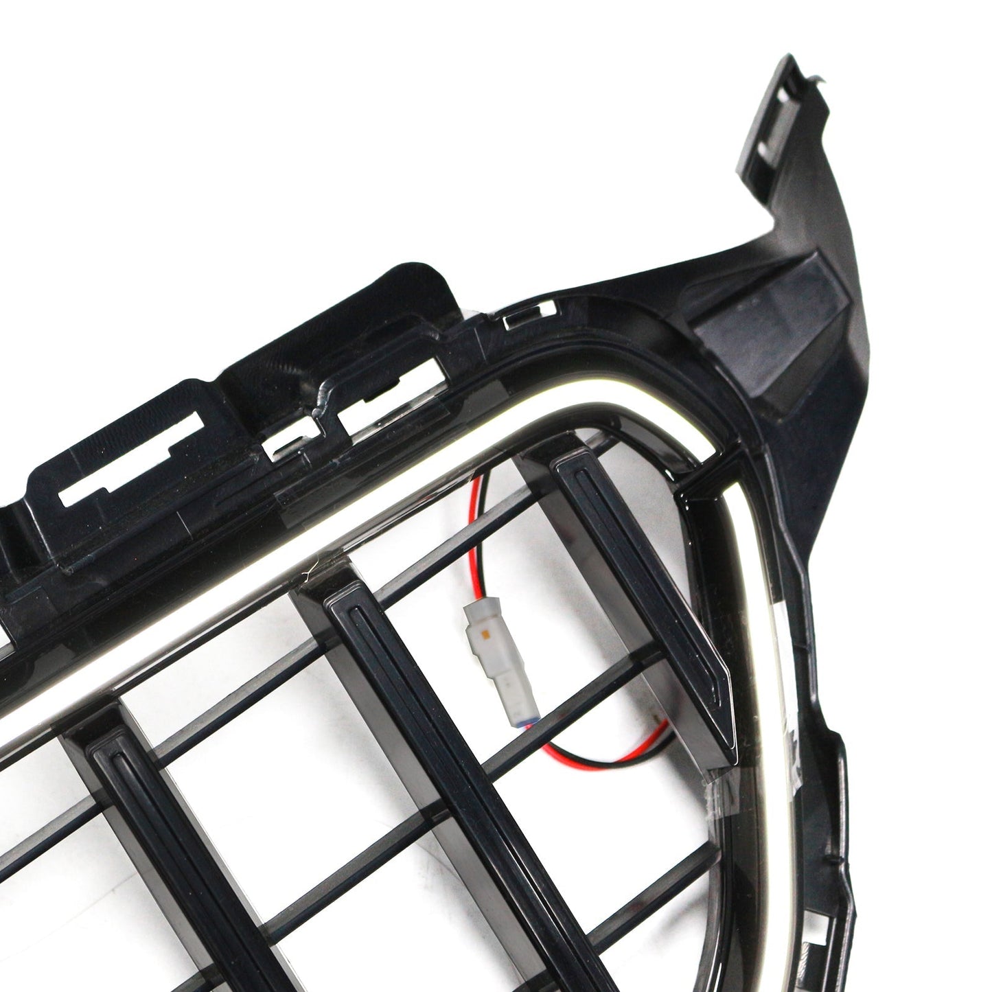 2015-2021 Mercedes Benz C-Class W205 C200 C250 C300 C350 Black Front Bumper Grill Grille W/LED