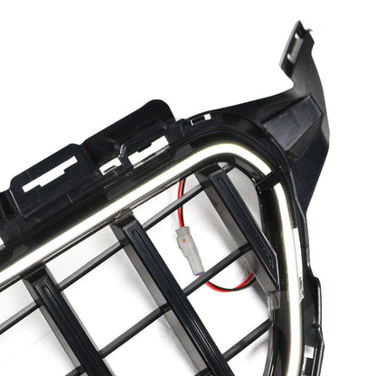 2015-2021 Mercedes Benz C-Class W205 C200 C250 C300 C350 Black Front Bumper Grill Grille W/LED