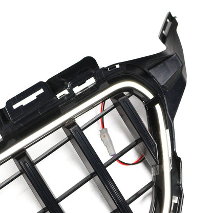 2015-2021 Mercedes Benz C-Class W205 C200 C250 C300 C350 Black Front Bumper Grill Grille W/LED