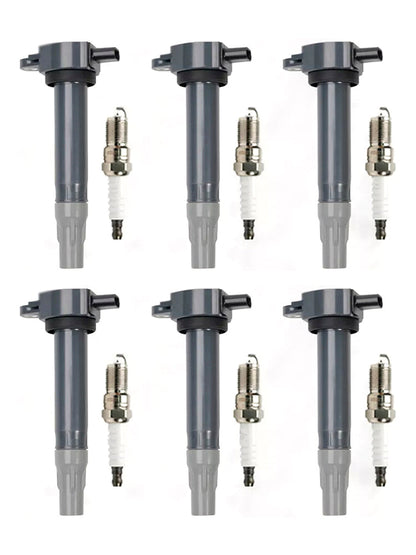 2006-2010 Dodge Charger V6 2.7L 6pcs Ignition Coil & Spark Plugs UF502 4606869