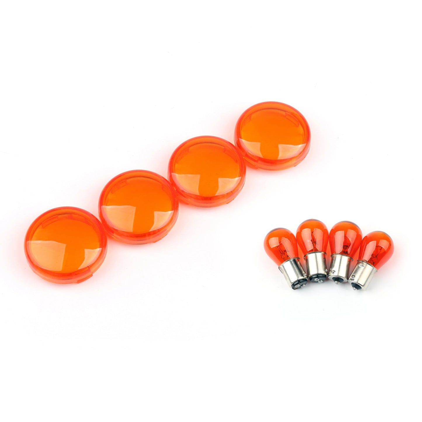 4x Turn Signal Lens For Bulbs For Harley Softail Dyna Sportsters 2002 &Up Champoo