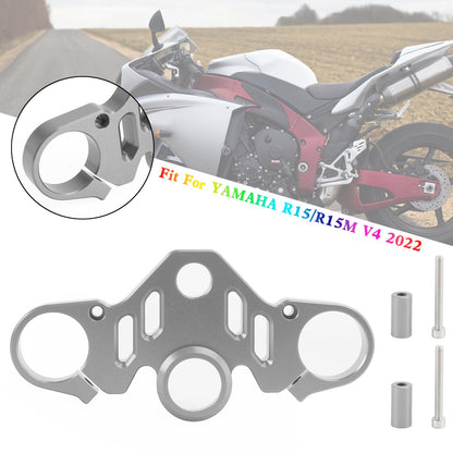 CNC Aluminum Upper Front Top Triple Tree Clamp For YAMAHA R15 V4 R15M 2022