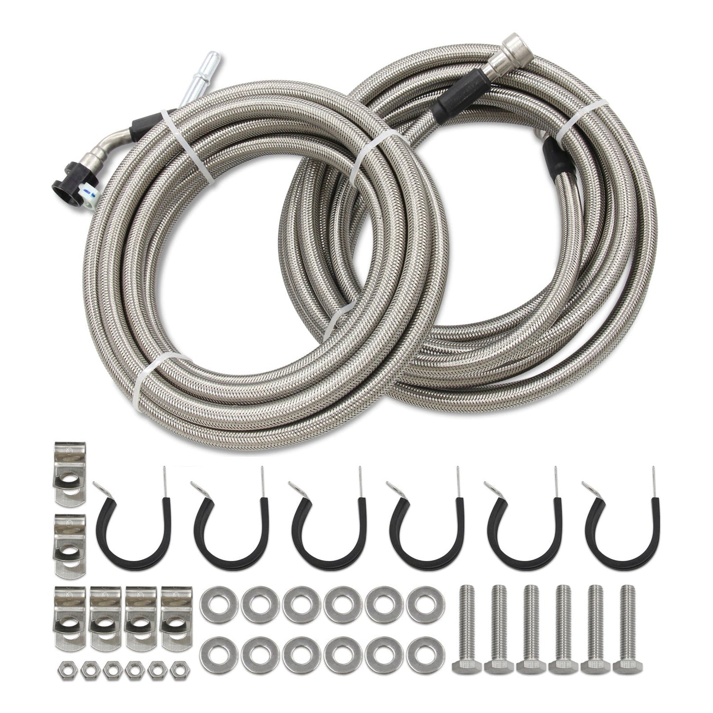2007-2010 Pontiac G5 2.2L l4 Stainless Steel Braided Fuel Line Kit Quick Fix QFF0015SS
