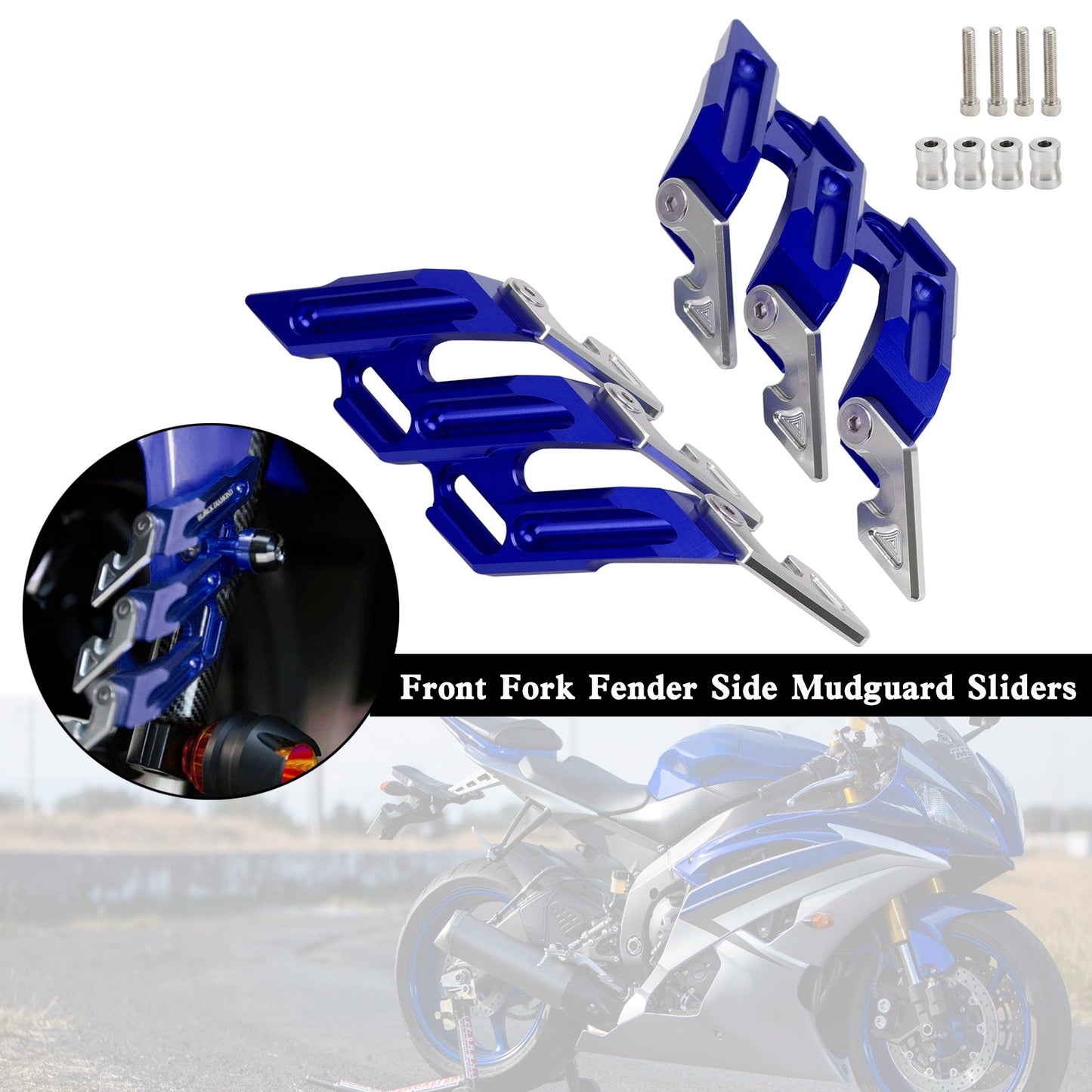 2018-2022 YAMAHA YZF-R15 V3 V4 CNC Front Fork Fender Side Mudguard Sliders