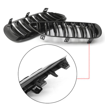 Pair Front Bumper Hood Grille Grill For BMW E63 E64 M6 645Ci 650i 2004-2010