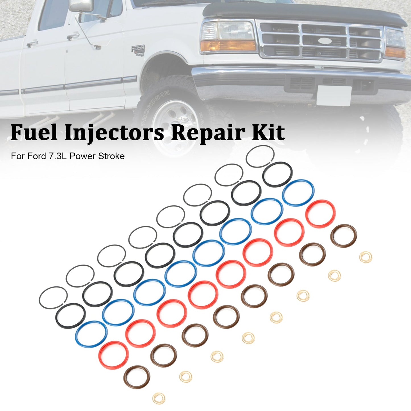 Ford 7.3L Power Stroke 8PCS Fuel Injector Repair Kit XC3Z9229AB CM5010 100SK55S SK55