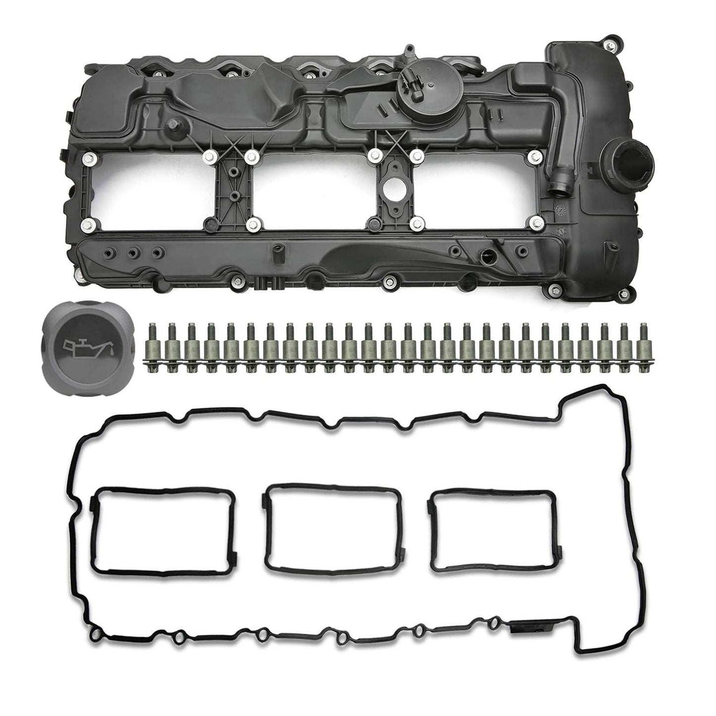 2016-2018 BMW F87 M2-272 kW (365 bhp) 3.0T N55B63 Engine Valve Cover w / Gasket+Cap 11127570292 E379-AS