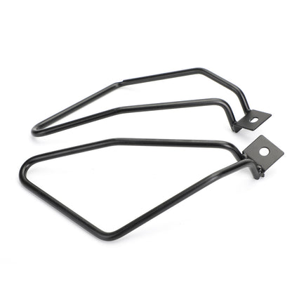 Black Saddlebag Support Bars Mount Brackets for Sportster 883 Iron XL883N Dyna