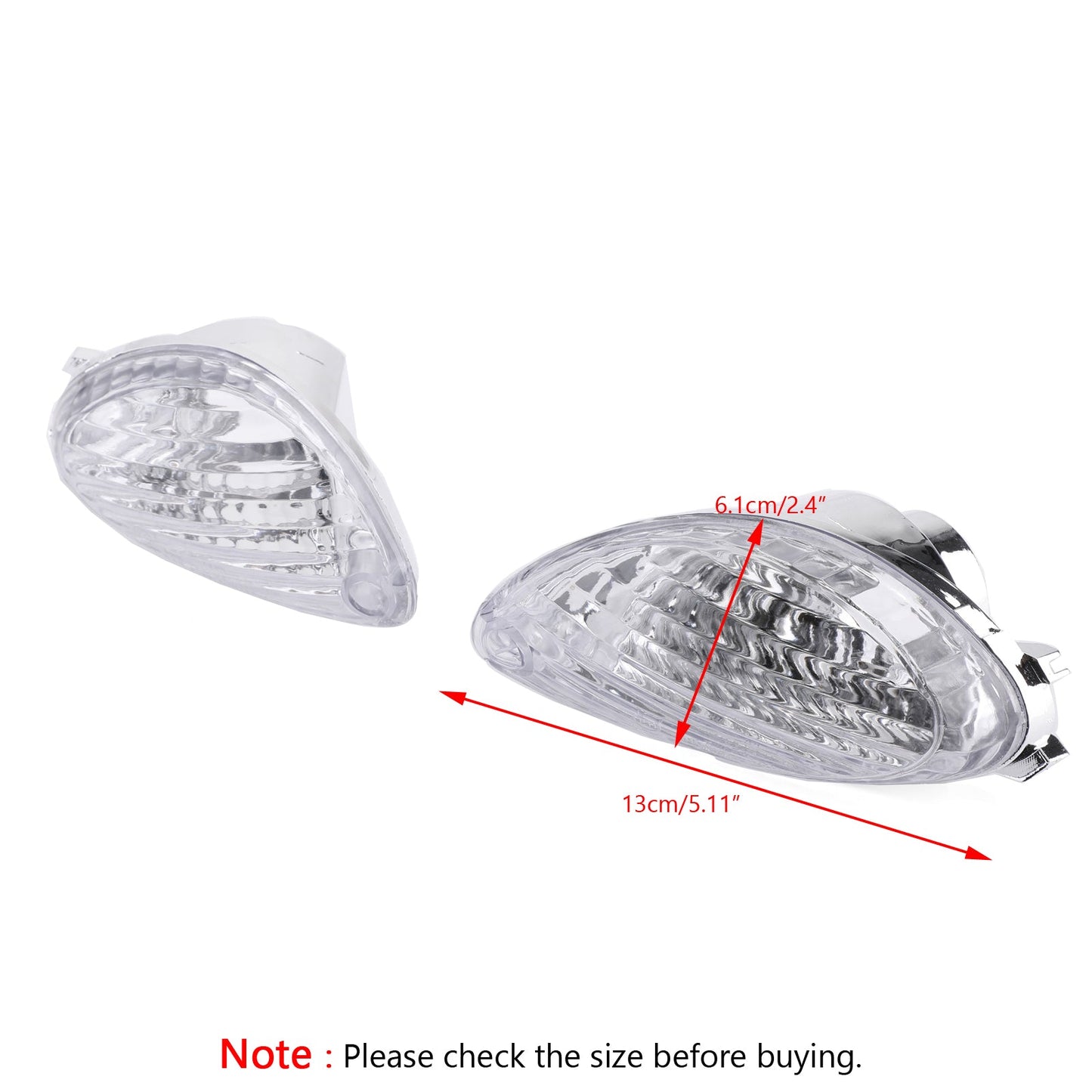 Rear Turn Signals Lens For Suzuki Hayabusa GSXR1300 2008-2012 Clear Champoo