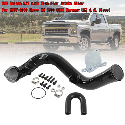 6.6L Duramax LMM EGR Delete Kit with High Flow Intake Elbow Fit 07-10 Chevy GM 2500 3500