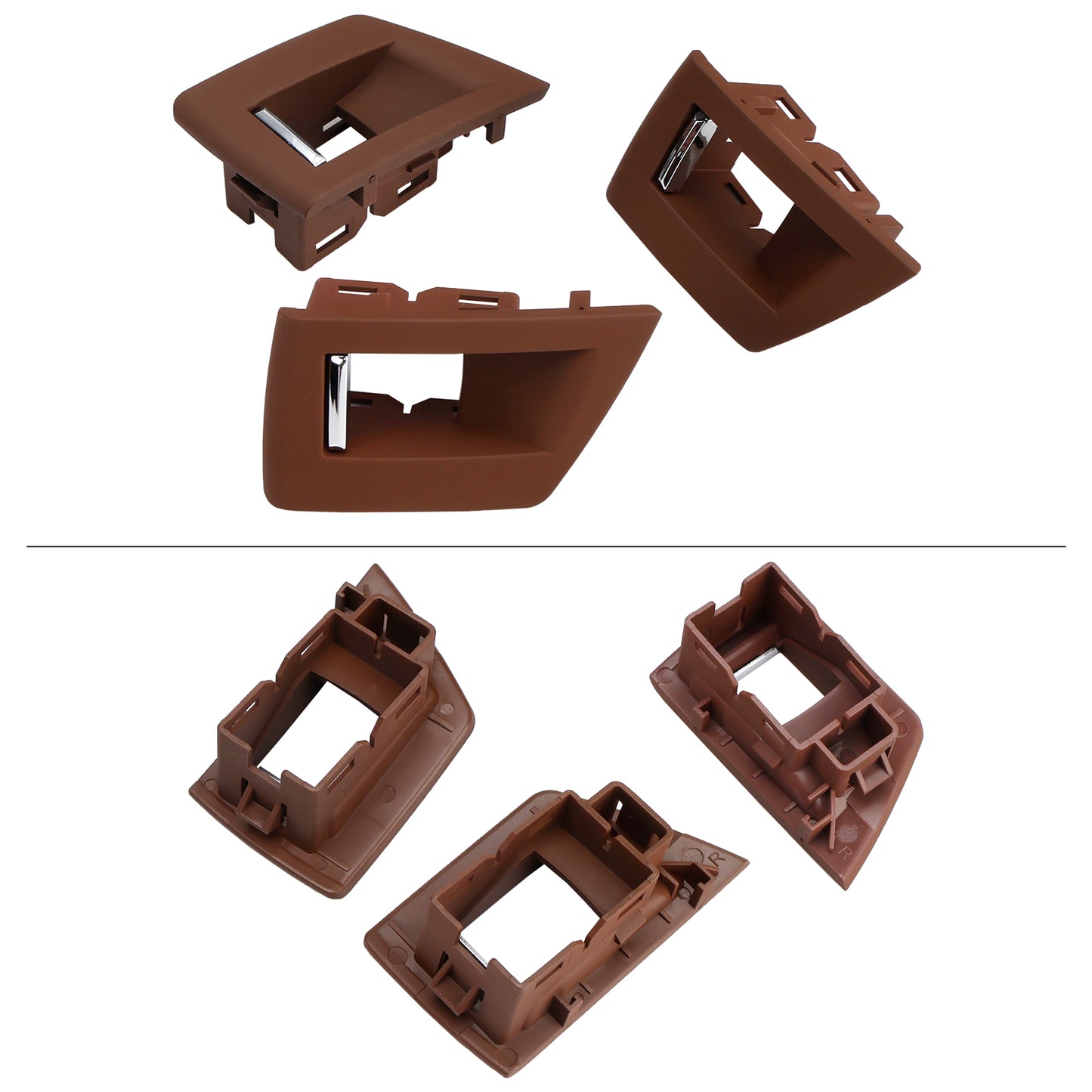 BMW F10 7Pcs Left & Right Red Brown Interior Door Handle Panel Cover Trim Set