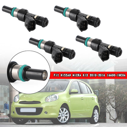 Nissan Micra K13 2010-2016 4PCS Fuel Injectors FBY11H0 FBY1010 16600-1HC0A