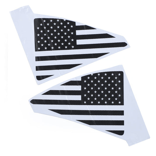 Rear Triangle Quarter Window USA Flag Decal Sticker Trim Camaro 2010-2015