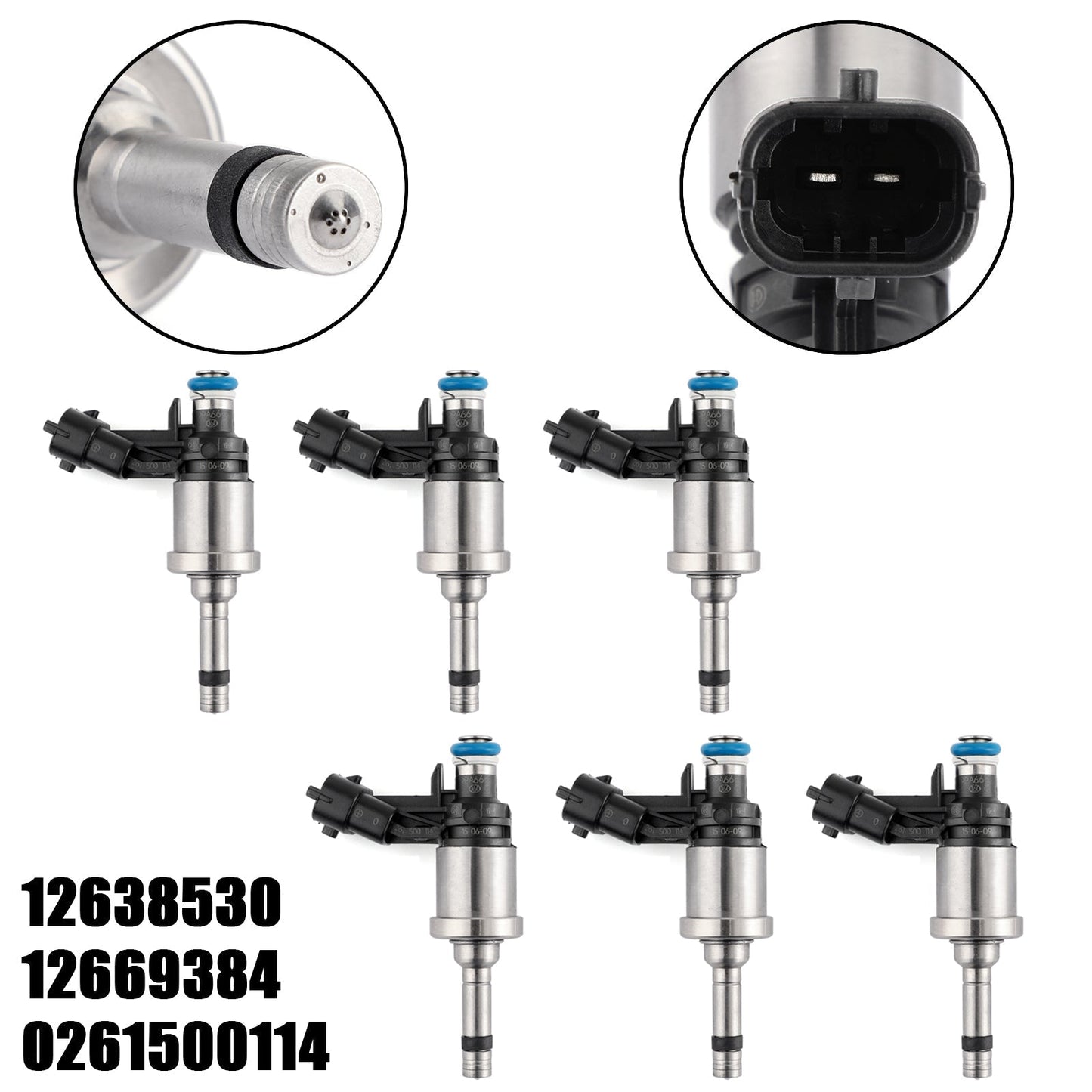 2009-2011 GMC Acadia 3.6L V6 6PCS Fuel Injectors 12638530 12632255 12611545