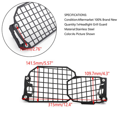 Headlight Guard Protector Haddlamp Guard Black For Bmw F 800 700 650 Gs 08-17