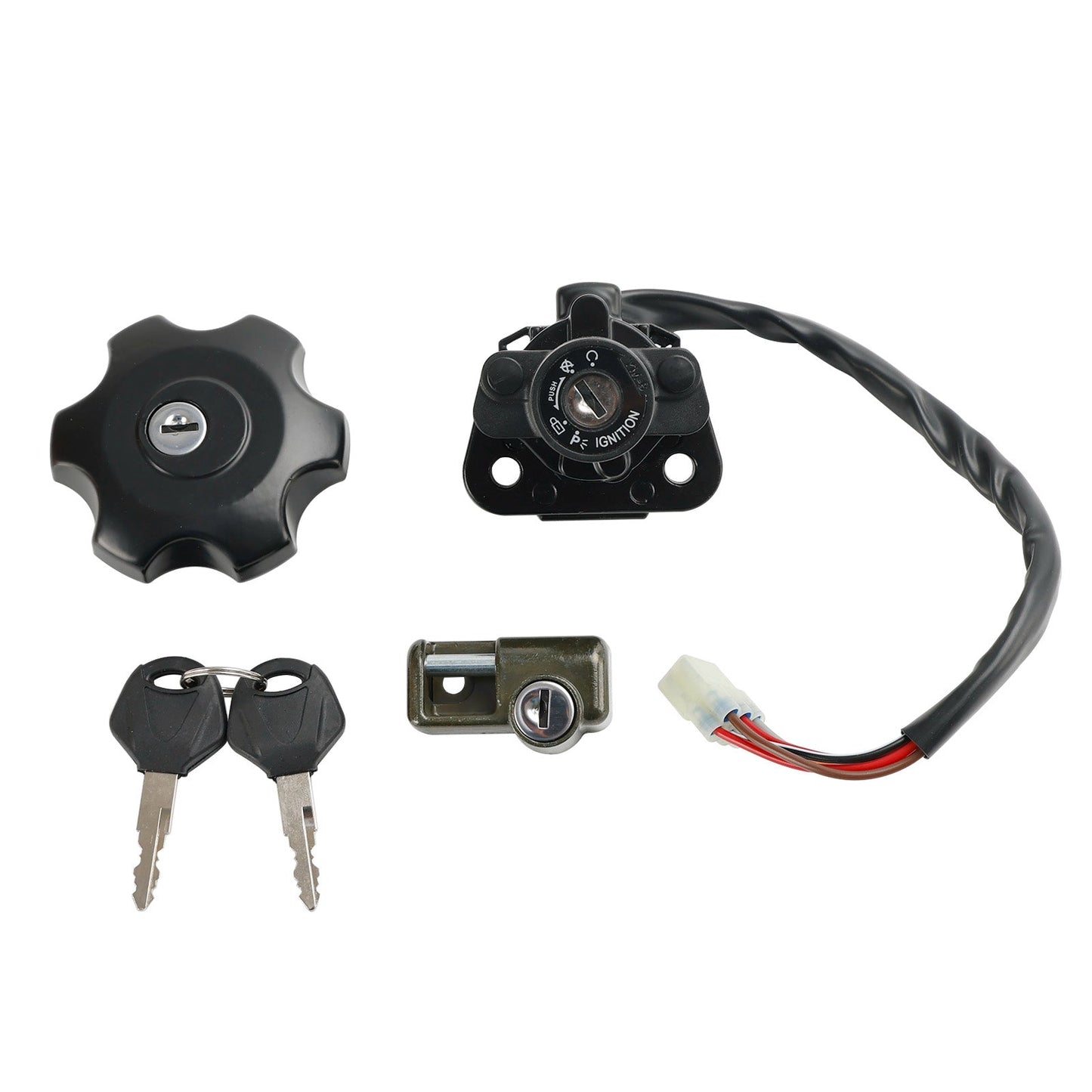 Suzuki DR650 DR650SE 1996-2022 Ignition Switch Fuel Cap Seat Lock Set