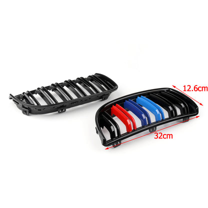 Front Kidney Double Slat Grille For BMW E90 Sedan Wagon 320i 04-07 M-Color