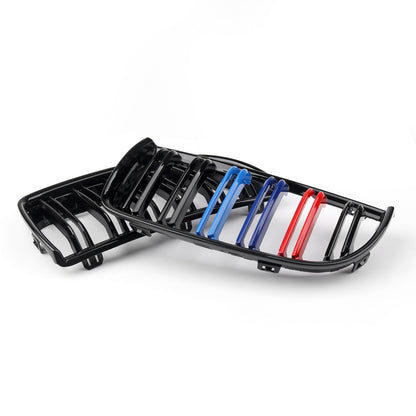 Front Kidney Double Slat Grille For BMW E90 Sedan Wagon 320i 04-07 M-Color