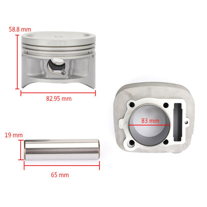 2007-2014 Yamaha Grizzly 350 4x4 YFM350FG STD 83mm 348cc Yamaha Cylinder Piston Gasket Top End Kit 1UY113100300