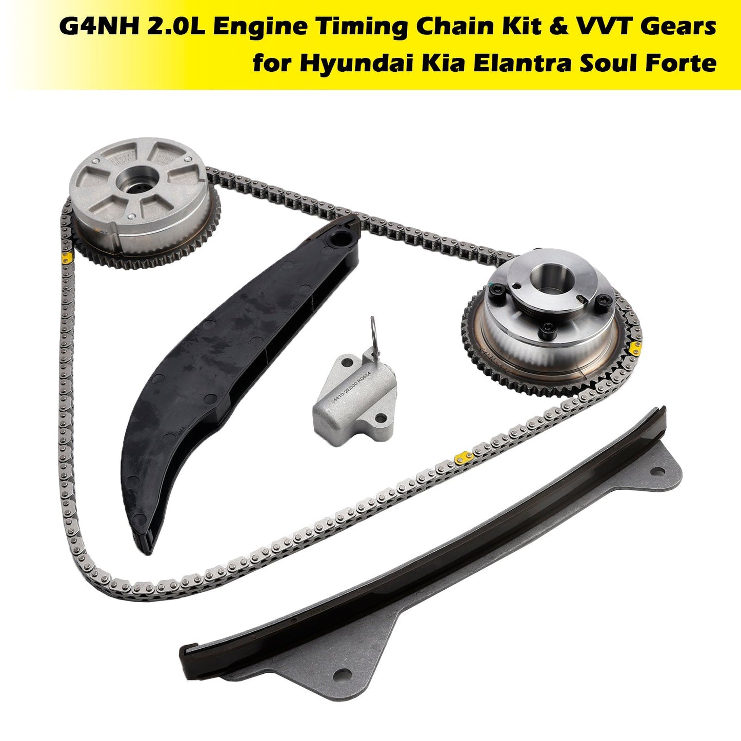 2017��?020 Hyundai Kona G4NH 2.0L Engine Timing Chain Kit & VVT Gears 24350-2E700