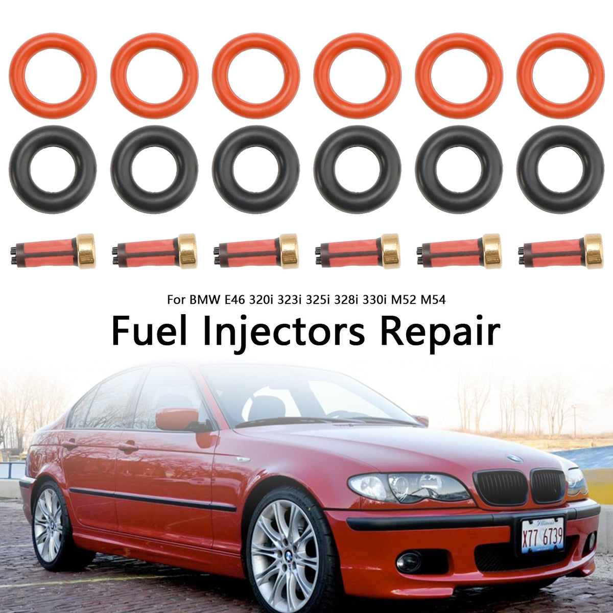 BMW E46 320i 323i 325i 330i Fuel Injector Repair Kits 13537546244 13641437486