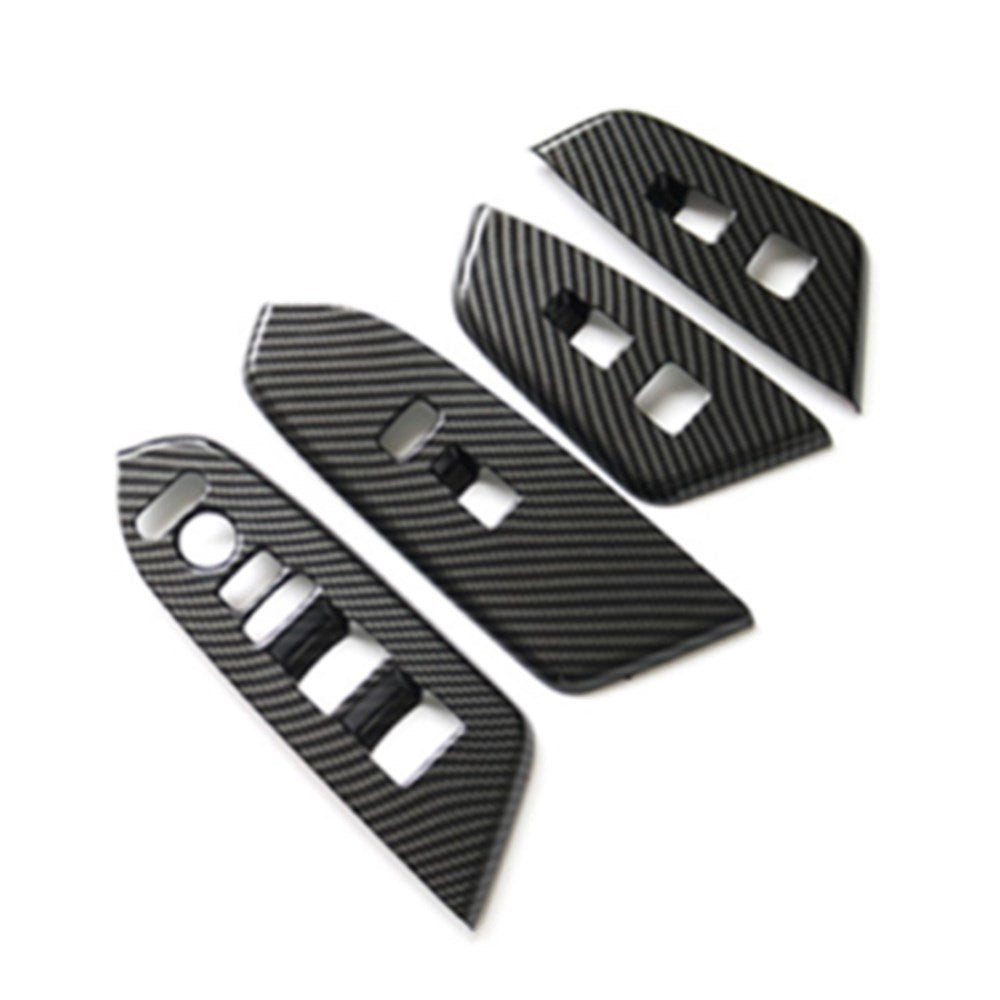 Carbon Fiber Window Lift Switch Panel Cover Trim For Honda CR-V CRV 17-21