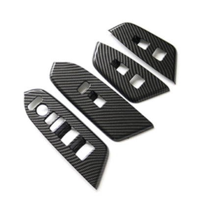 Carbon Fiber Window Lift Switch Panel Cover Trim For Honda CR-V CRV 17-21