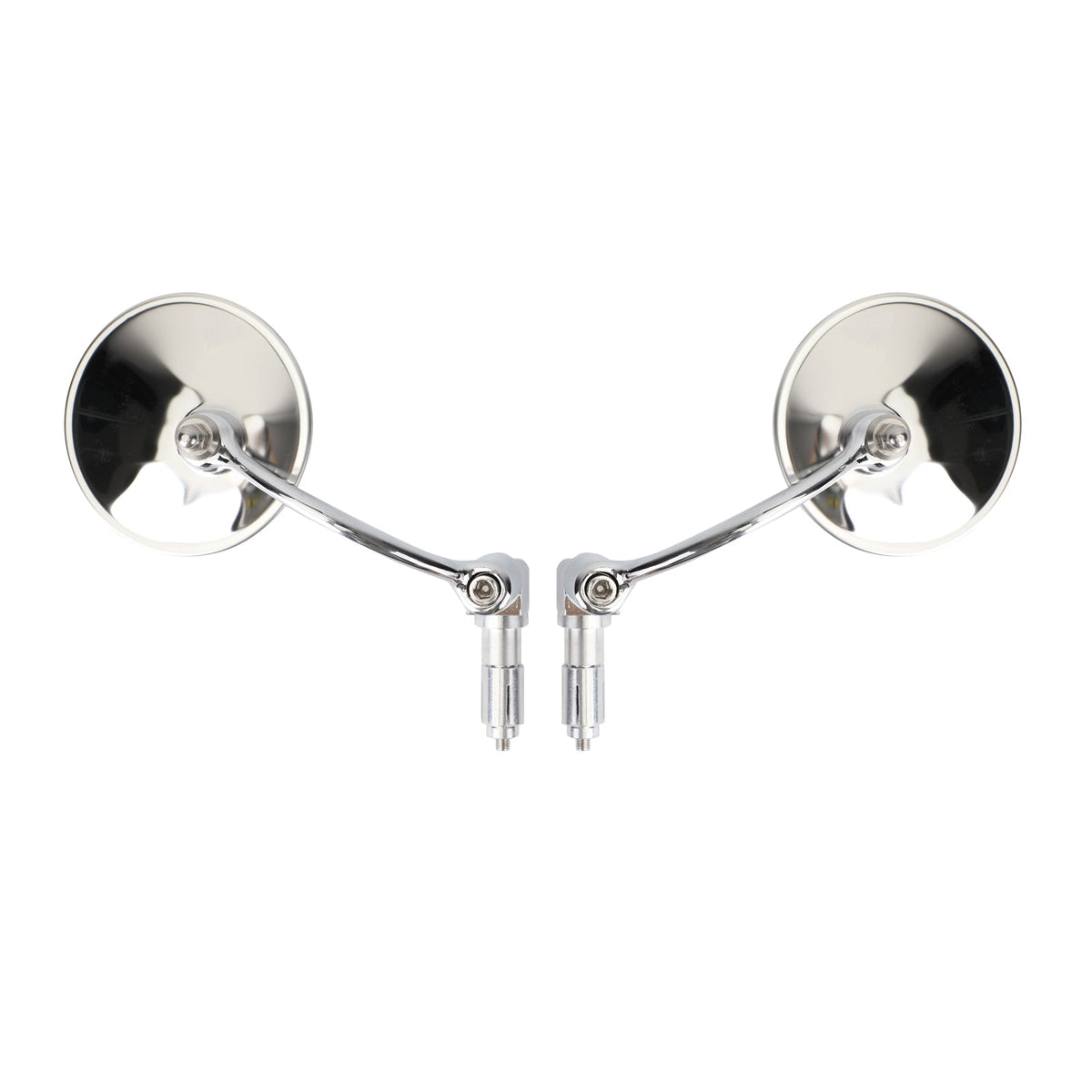 Cafe Racer Cruiser Custom Round Bar End Mirror Rearview Mirrors Chrome