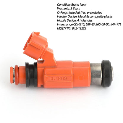 68V8A3600000 M02771X4 842-12223 INP771 1PCS Fuel Injectors CDH210 880887T Yamaha F115 HP Outboard 2000-2011