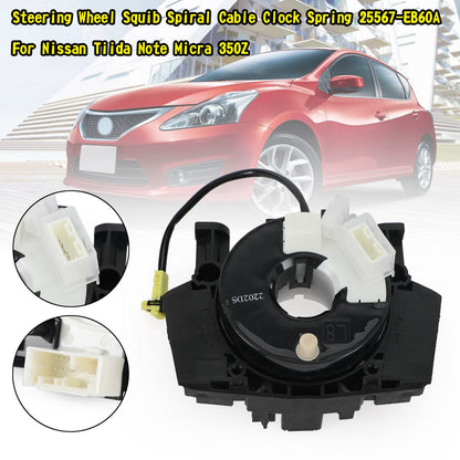 350Z Nissan Tiida Note Micra Squib Spiral Cable Clock Spring 25567-EB60A
